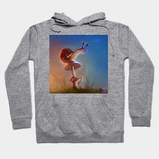 Snail enjoying the sunset Hoodie